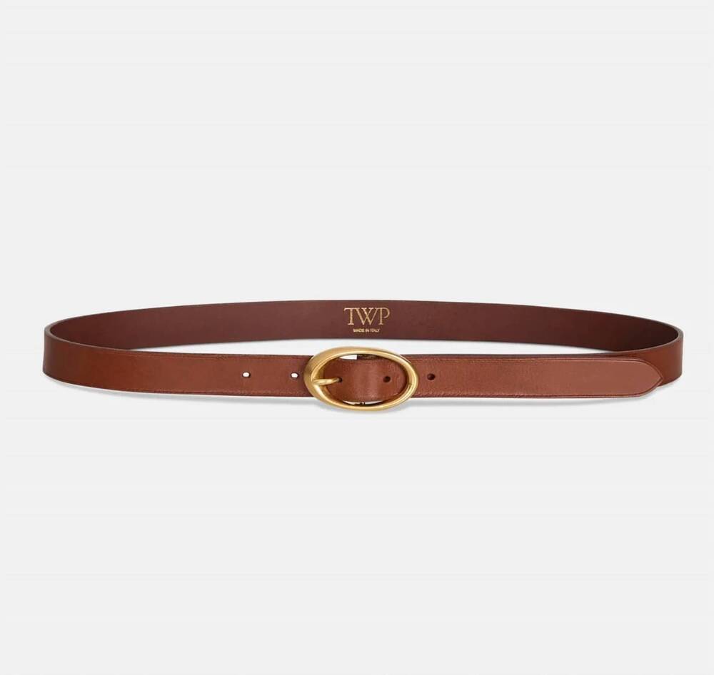 NEW TWP women's narrow belt in cognac